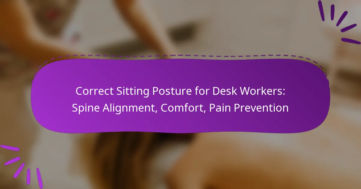 Correct Sitting Posture for Desk Workers: Spine Alignment, Comfort, Pain Prevention