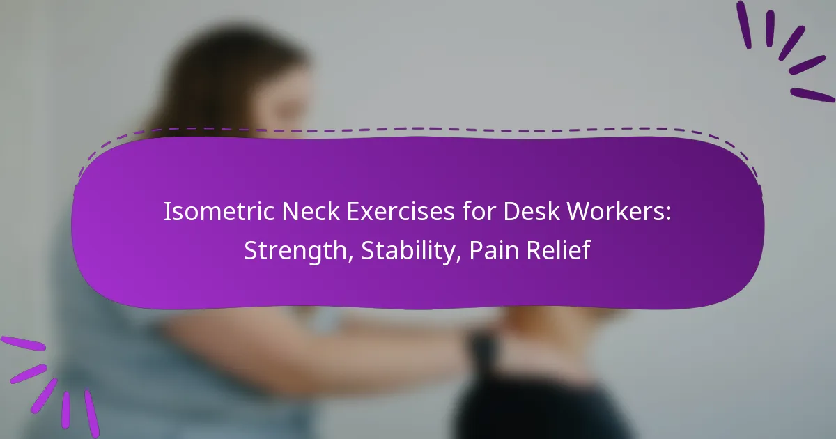 Isometric Neck Exercises for Desk Workers: Strength, Stability, Pain Relief